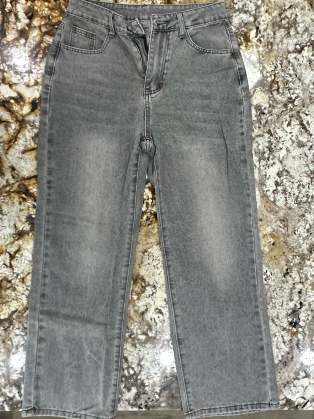 SHEIN Gray Straight-Leg Men's Jeans